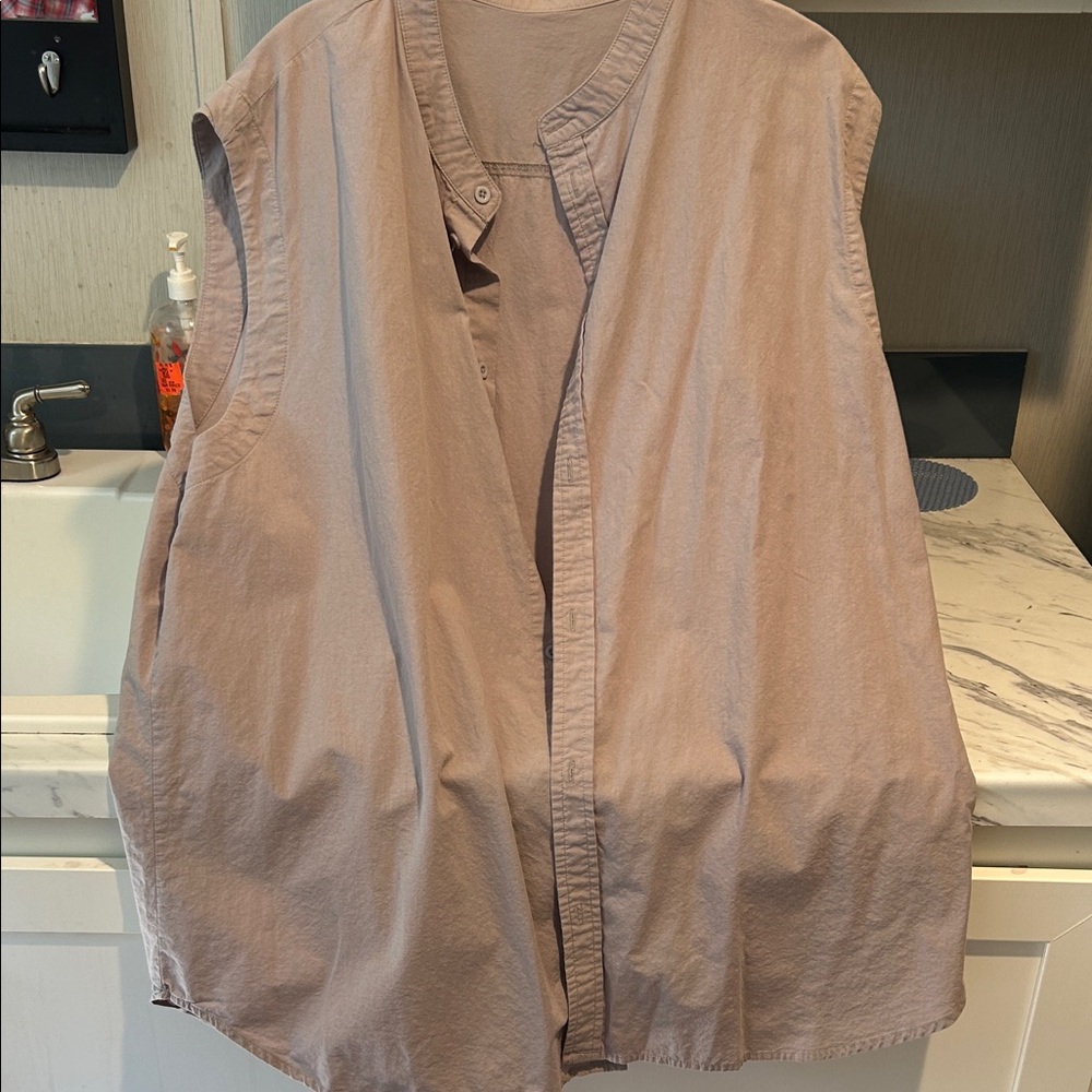 Sleeveless Beige Top